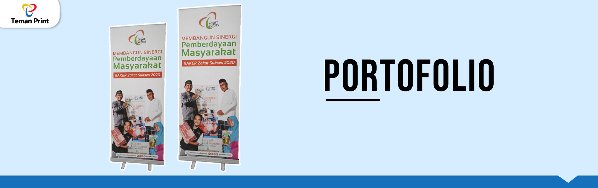 Roll Up Banner Raker Zakat Sukses