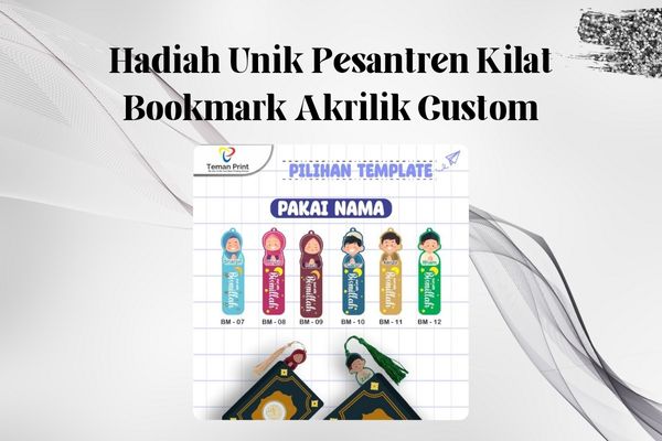 Hadiah Unik Pesantren Kilat Bookmark Akrilik Custom