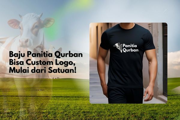 Baju Panitia Qurban Bisa Custom Logo, Mulai dari Satuan!