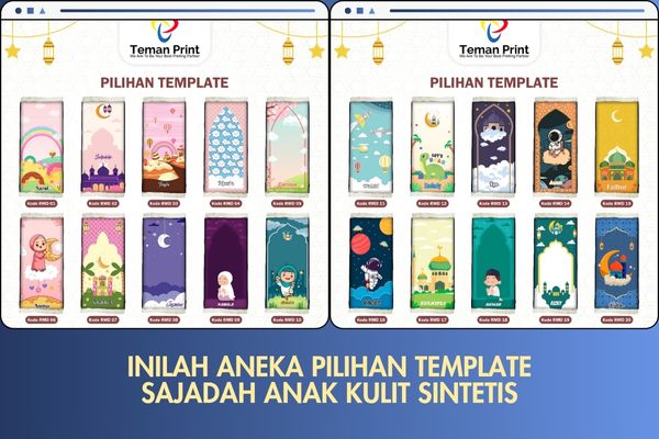 Inilah Aneka Pilihan Template Sajadah Anak Kulit Sintetis